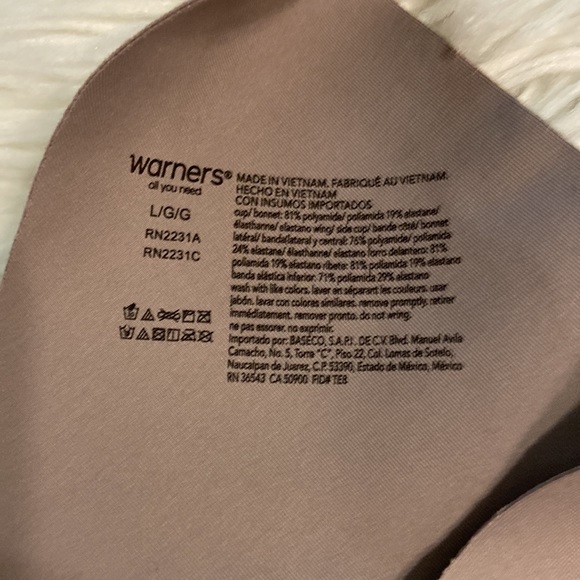 Warners Wireless Lift Bra size L brand new with tags please see all pictures - Picture 5 of 13